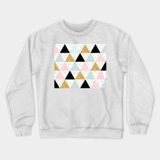 Geometric serendipity - Scandinavian blush and mint Crewneck Sweatshirt